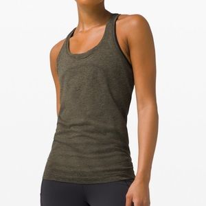 Lululemon women’s cool racer back tank green olive